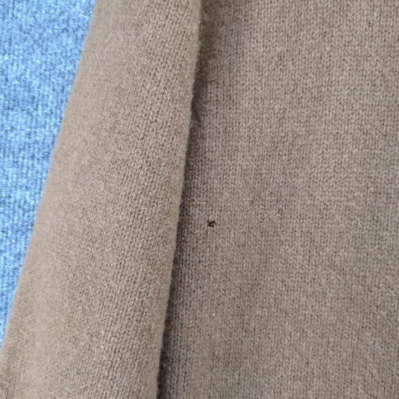 Timberland Men's 1/4 Zip Pullover Knit Sweater Brown XL Chest Stripe Lambswool - Picture 8 of 13